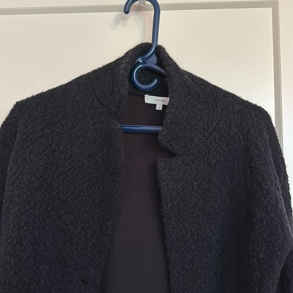 VINCE Bouclé Sweater Blazer - Black - Picture 8 of 8